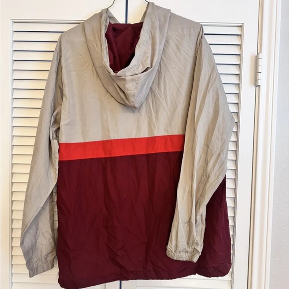 Beautiful Giant Men's Hooded Anorak Windbreaker Zip Hoodie Pullover Sz L Rain - Picture 2 of 4